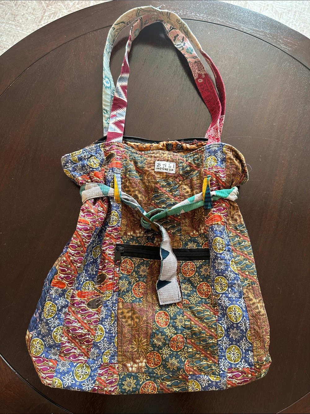 Patchwork tote bag.